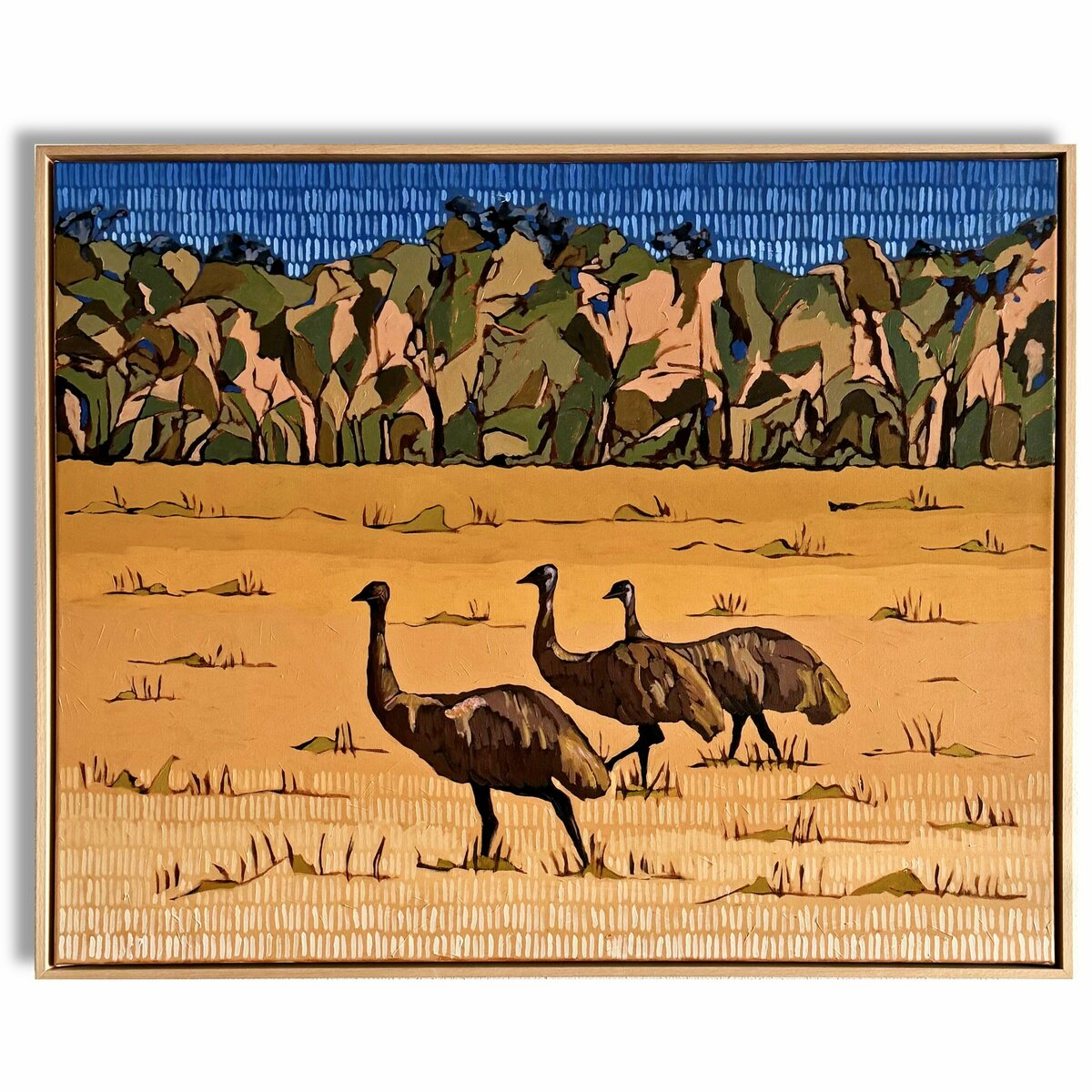 Mob of Emus on the Marra Plains