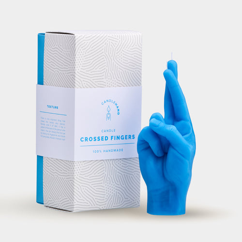 "Crossed Fingers" Hand Gesture Candle