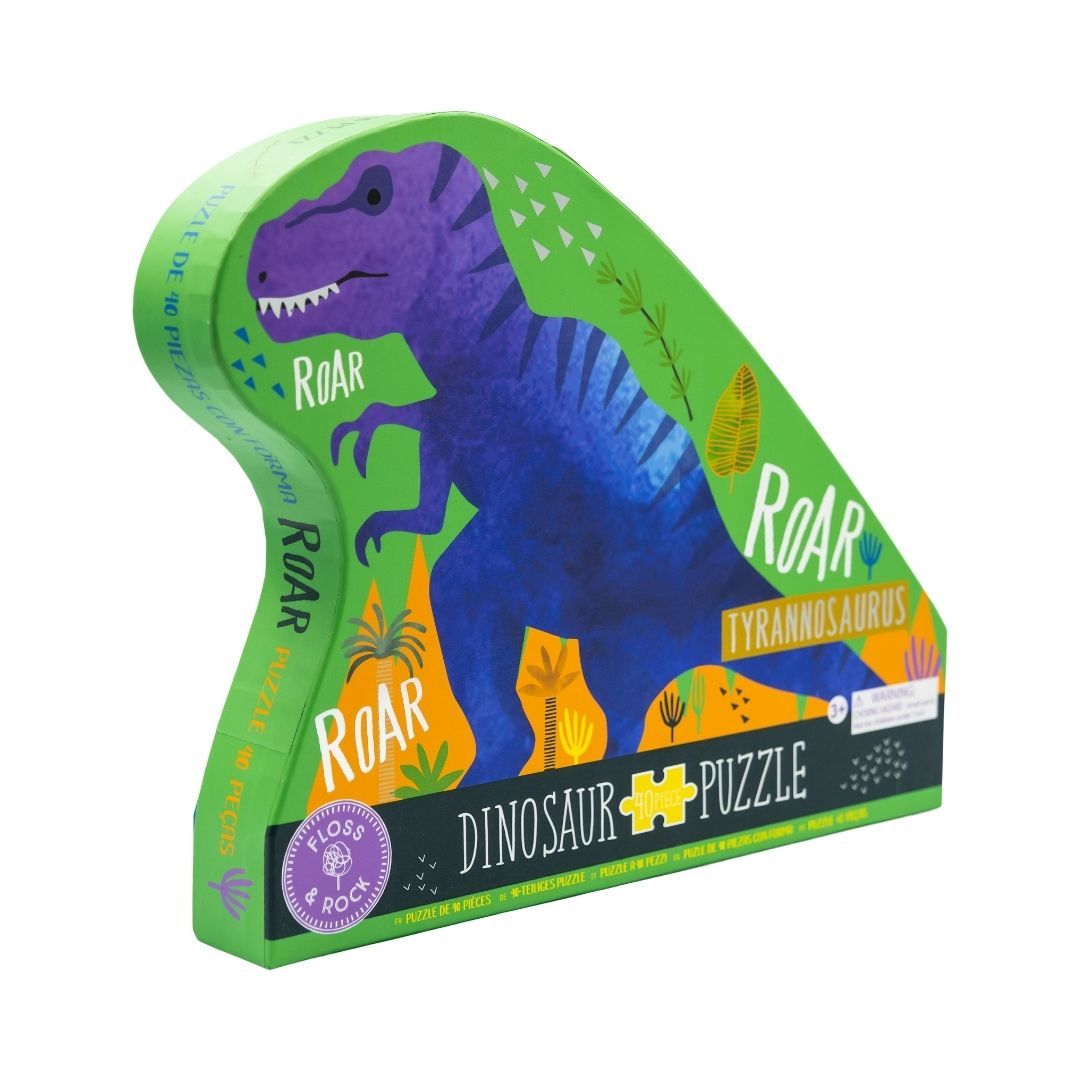 40 Pc Shaped Jigsaw Puzzle Dinosaur