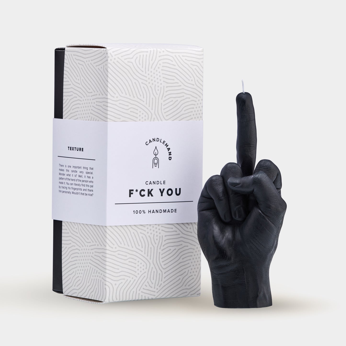 "Fcuk you" Hand Gesture Candle