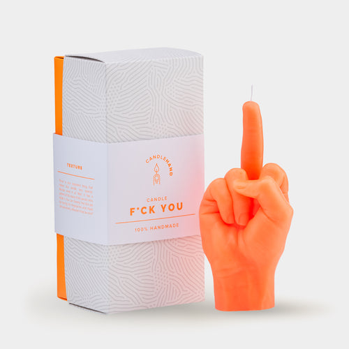 "Fcuk you" Neon Hand Gesture Candle