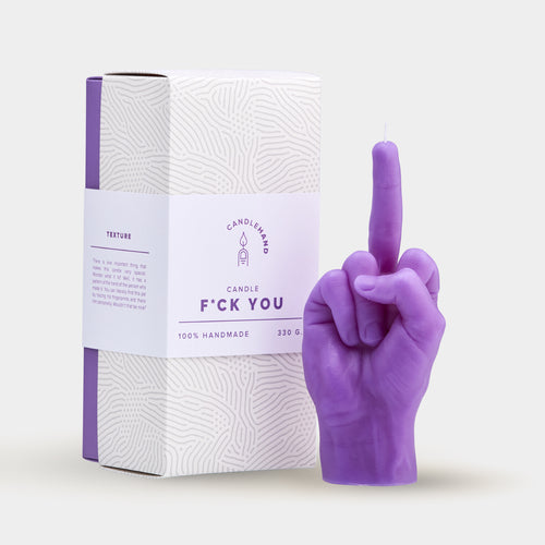 "Fcuk you" Hand Gesture Candle