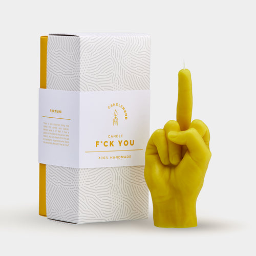 "Fcuk you" Hand Gesture Candle
