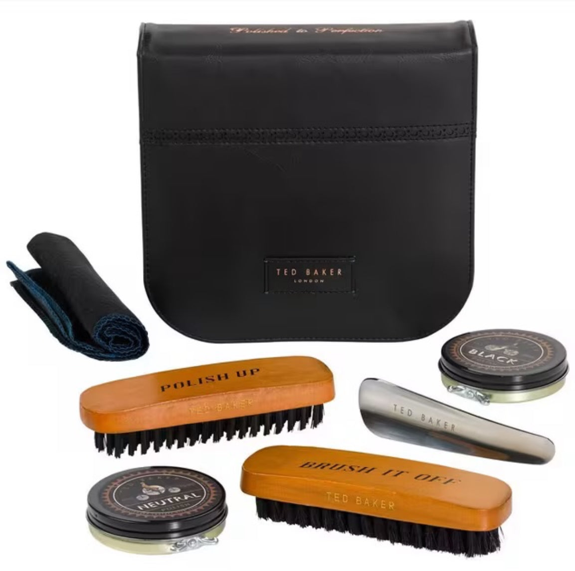 Black Brogue Shoe Shine Kit