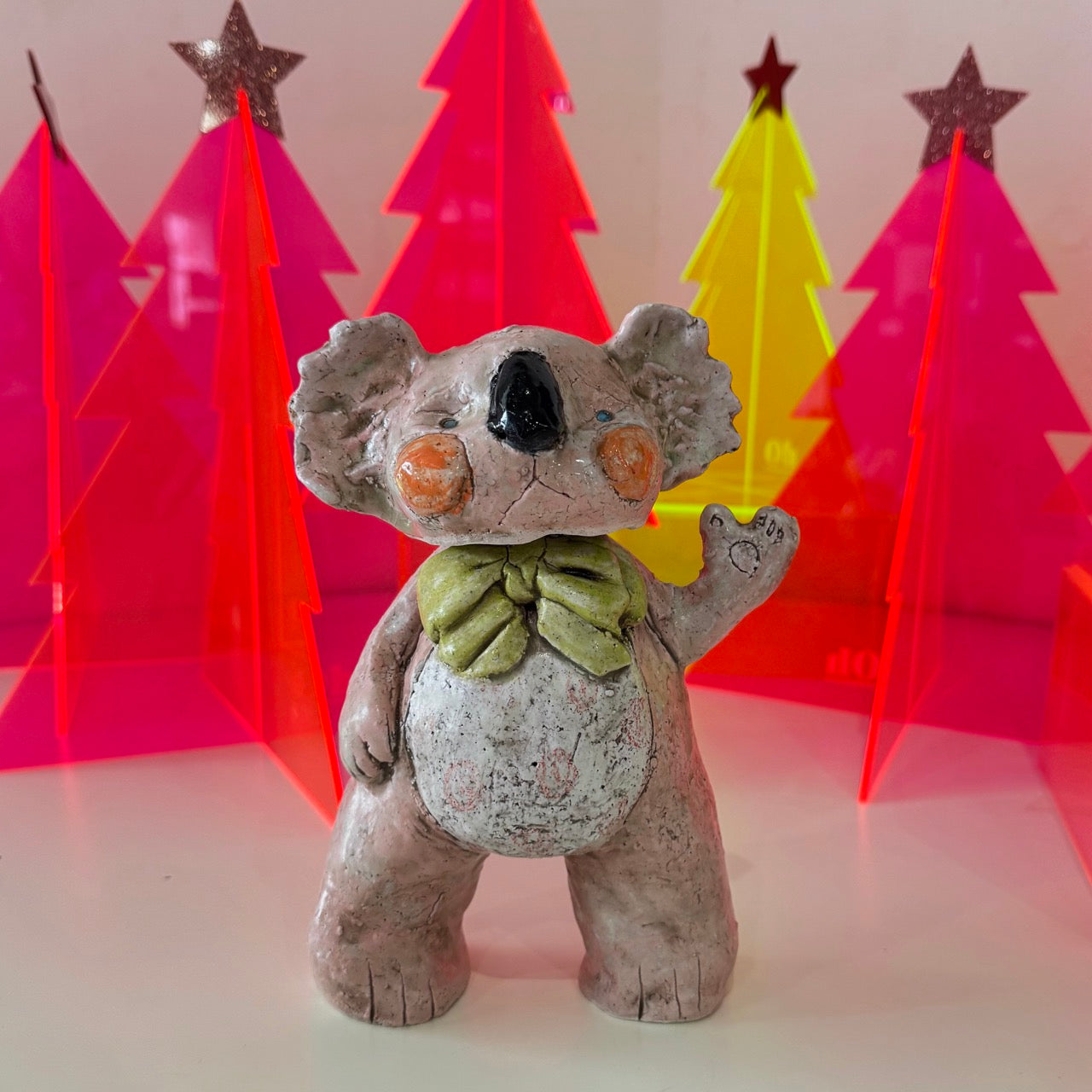 Matte Pink Koala Suit Girl