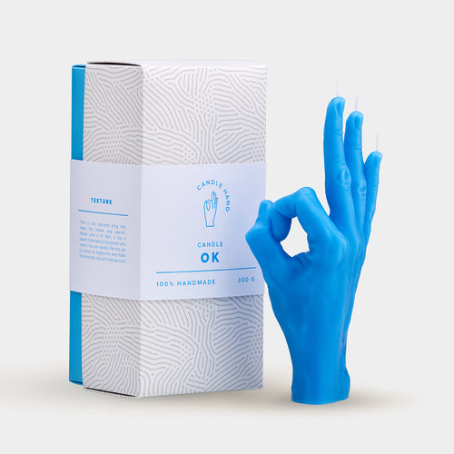 "OK" Hand Gesture Candle
