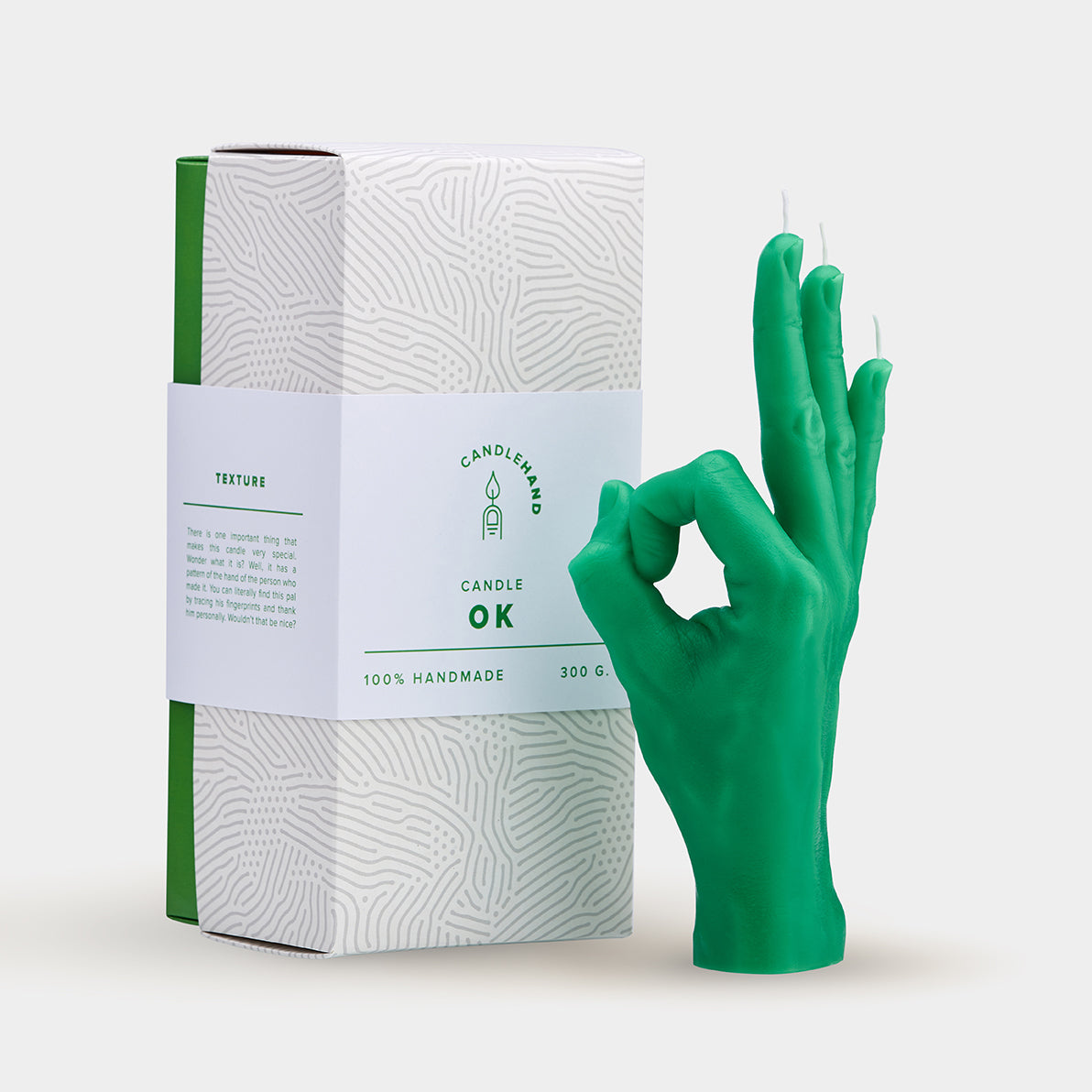 "OK" Hand Gesture Candle