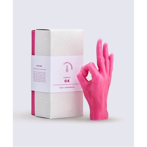 "OK" Hand Gesture Candle