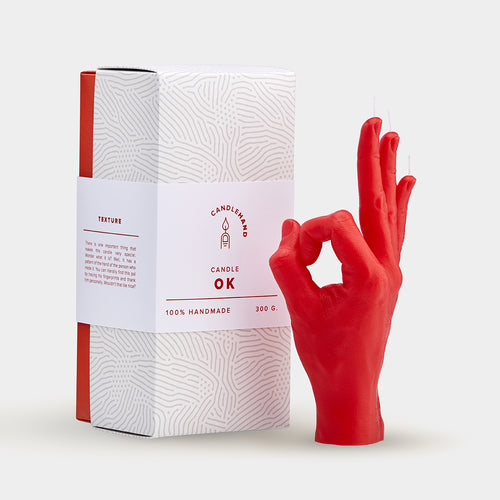 "OK" Hand Gesture Candle