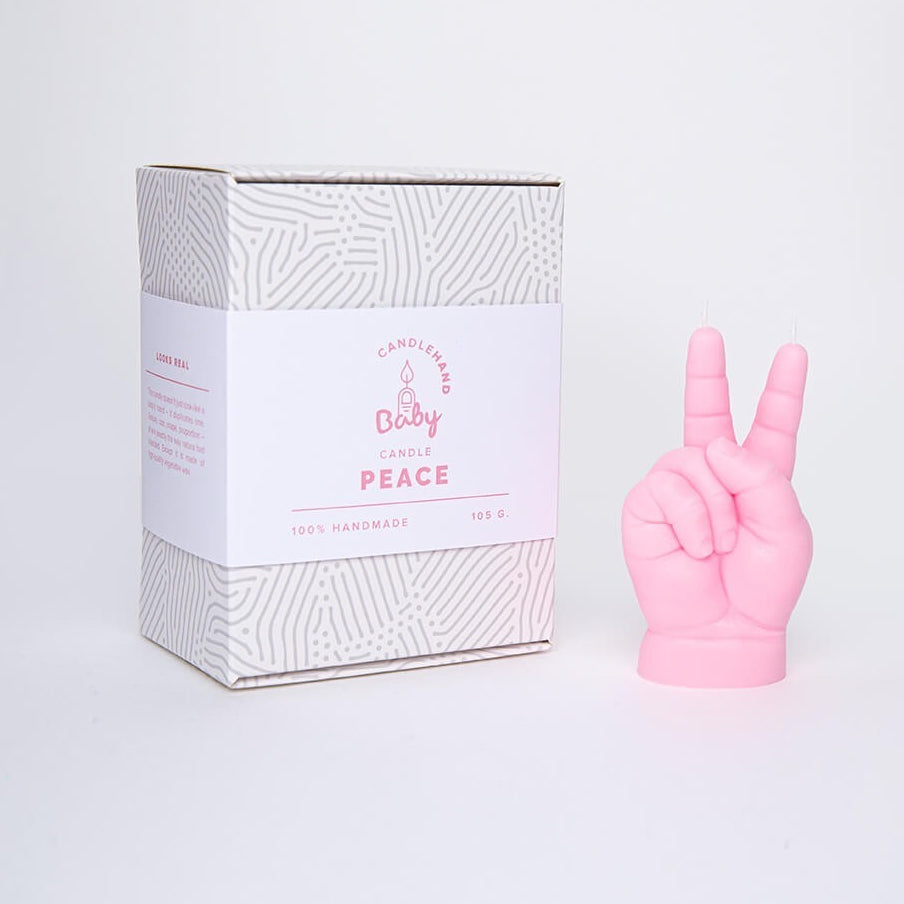 "Peace" Baby Hand Candle