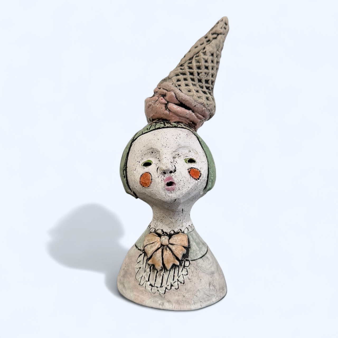 Matte Ice Cream Lady Sculpture