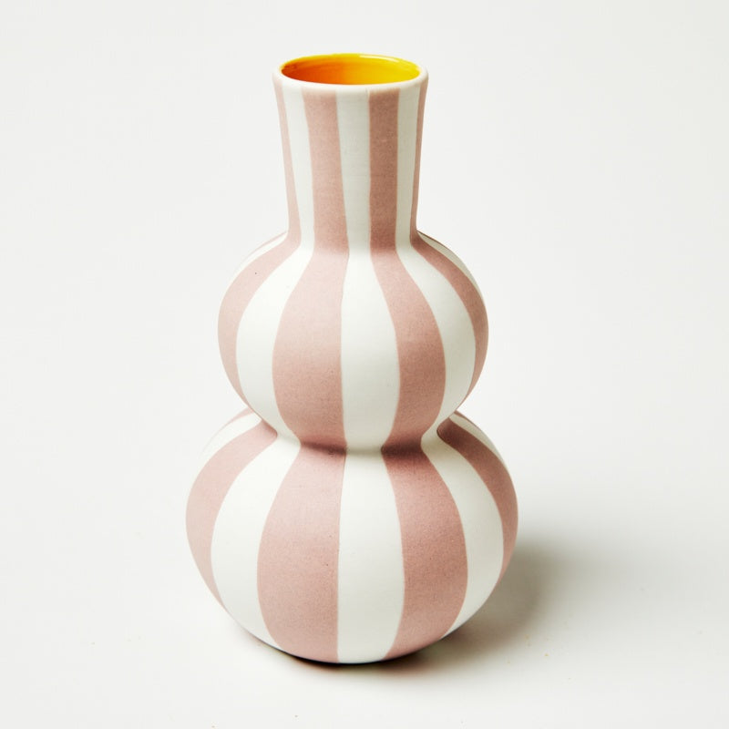 HAPPY VASE PINK STRIPE