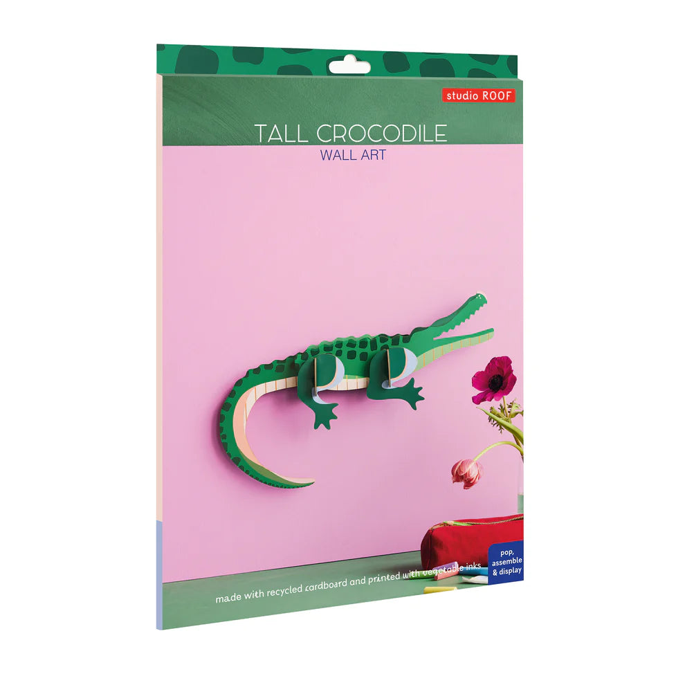Wall Art Jungle Animals (A4) - Tall Crocodile