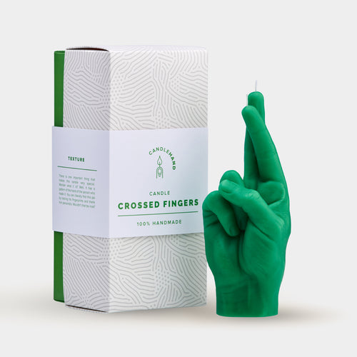 "Crossed Fingers" Hand Gesture Candle