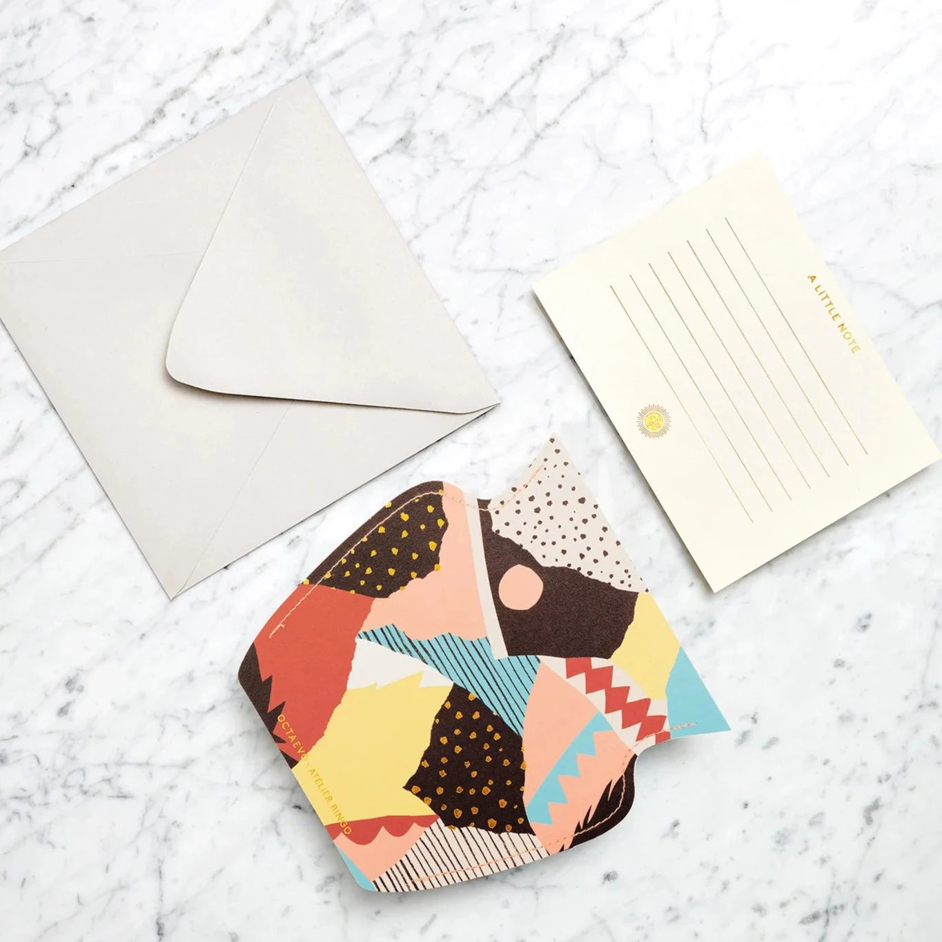 Paper Flower Vase Greeting Card - Small - Vesuvio