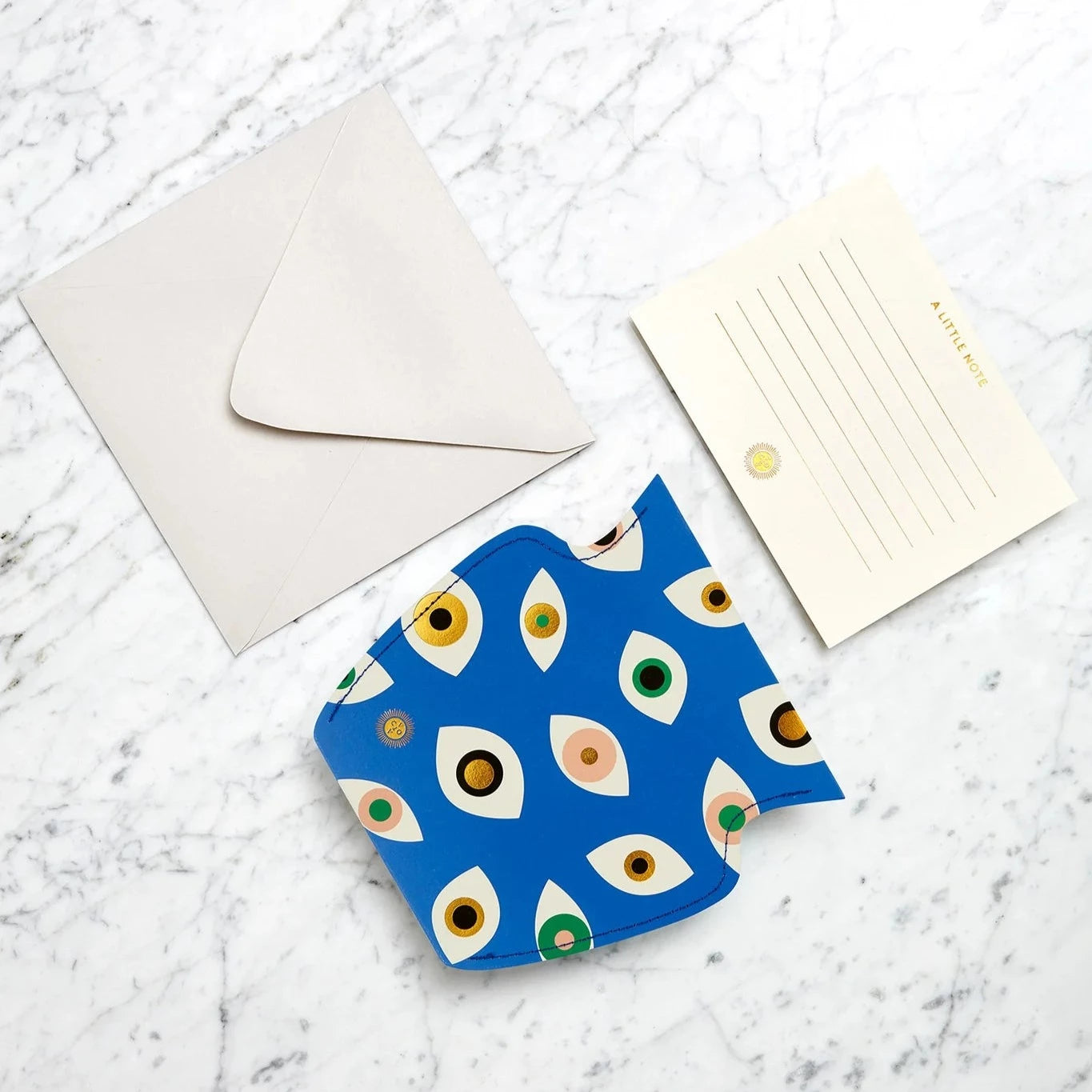 Paper Flower Vase Greeting Card - Small - Nazar