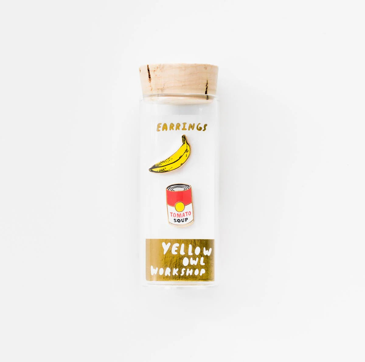 Pop Art Soup & Banana Earrings