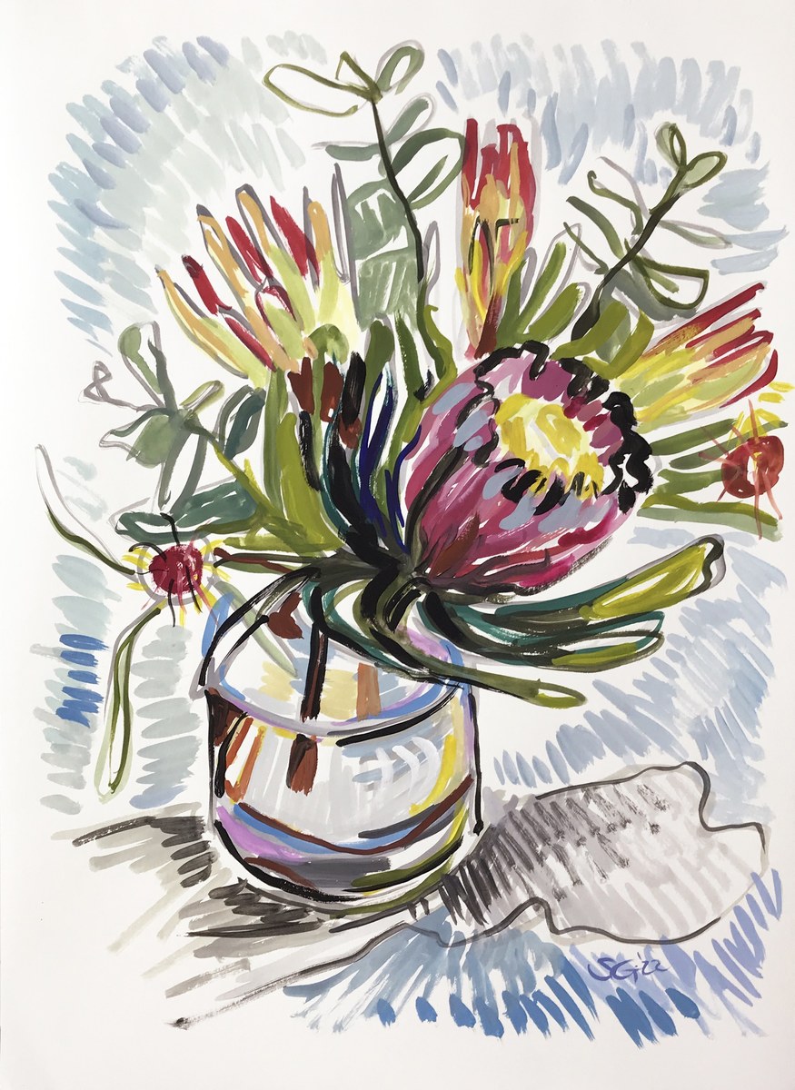 Proteas and Pin Cushions Study