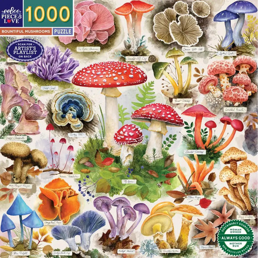 eeBoo 1000 Pc Puzzle – Bountiful Mushroom