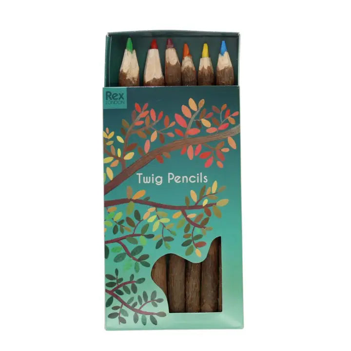 Rex London Twig Colouring Pencils -Set of 6