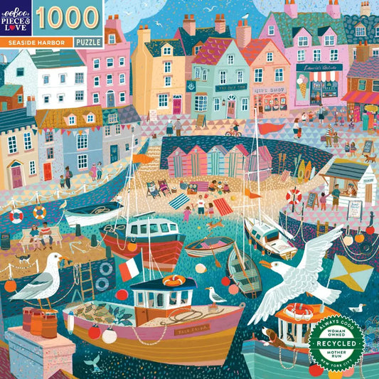 Eeboo 1000 Pc Puzzle - Seaside Harbor