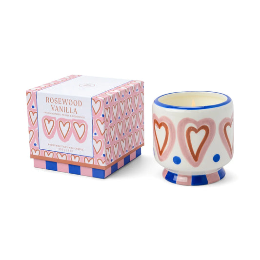 Candle- Hearts-Rosewood Vanilla