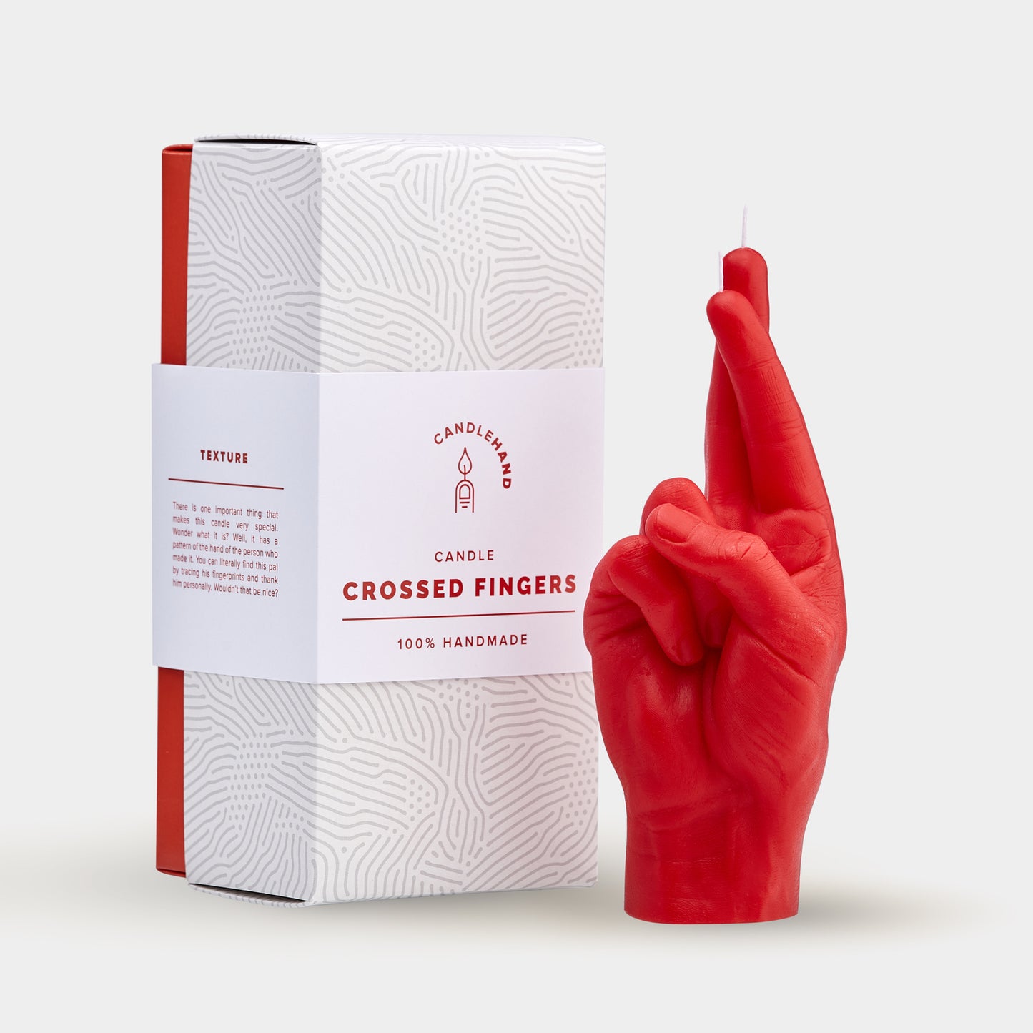 "Crossed Fingers" Hand Gesture Candle