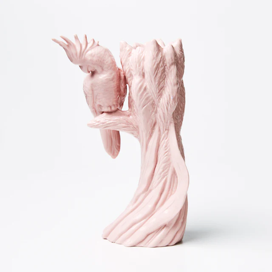 COCKATOO CANDLE HOLDER PINK