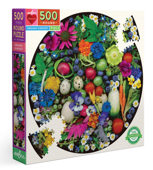 500 Pc Round Puzzle – Organic Harvest