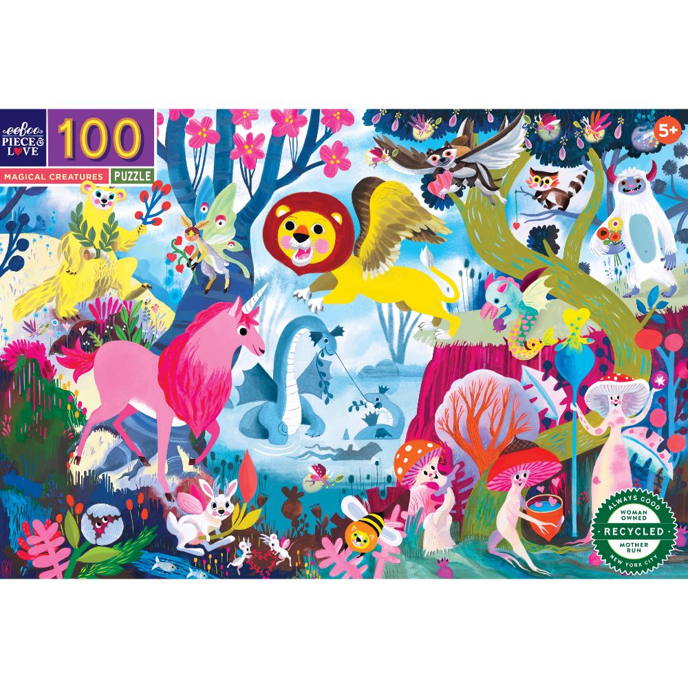 eeBoo 100 Pc Puzzle – Magical Creatures