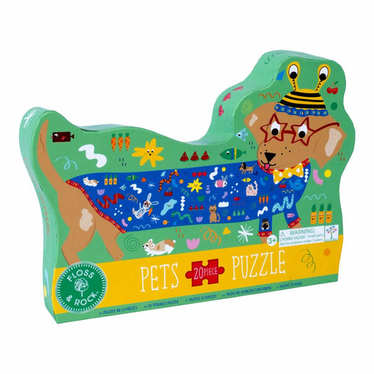 20 Pc Shaped Jigsaw Puzzle Pets