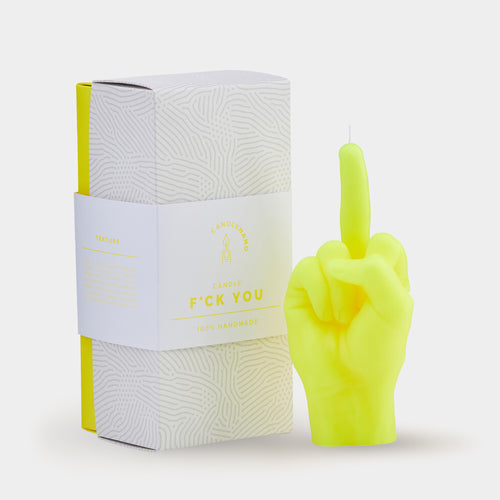 "Fcuk you" Neon Hand Gesture Candle