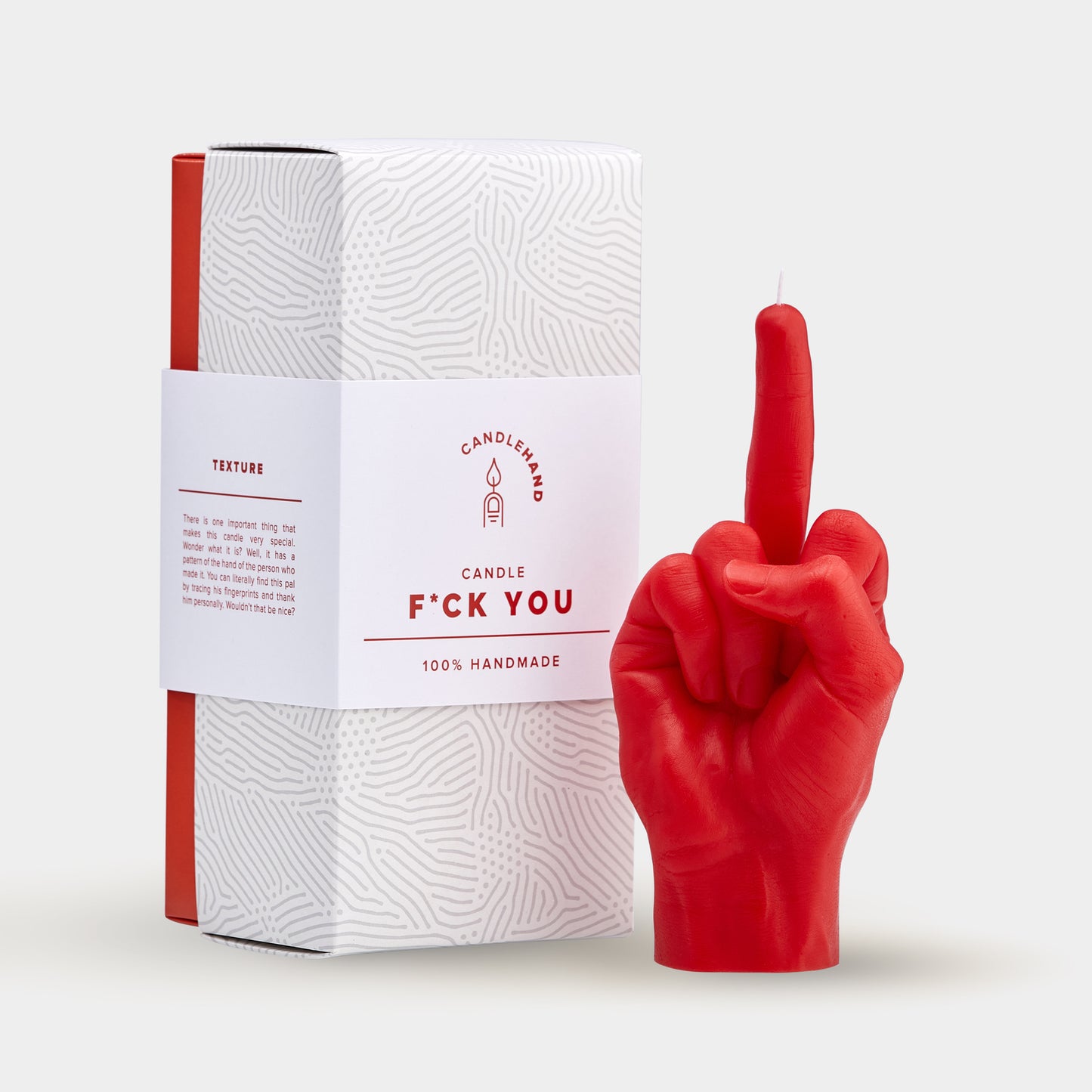 "Fcuk you" Hand Gesture Candle