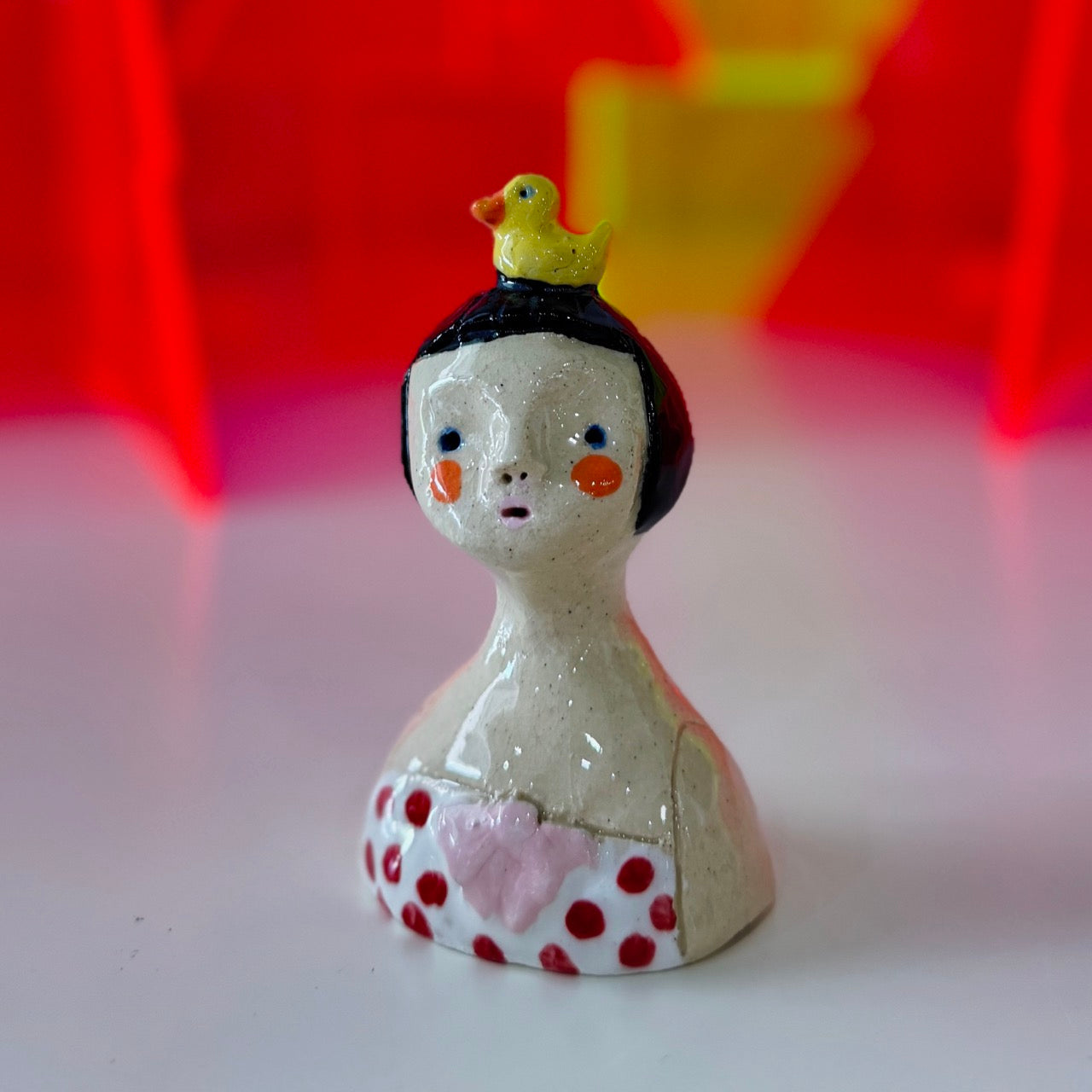 Mini Gloss Polka Dot Girl with Duck