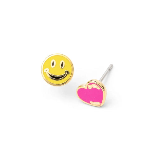 Happy Face/Heart Earrings