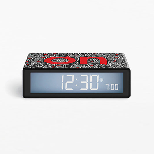 Lexon Flip Alarm Clock x Keith Haring-Love, Black