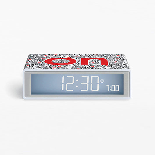 Lexon Flip Alarm Clock x Keith Haring-Love, White
