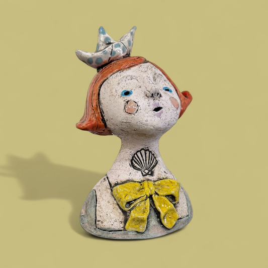 Matte Sailor Orange Bob Sculpture