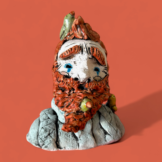 Matte Beardy Bird Sculpture