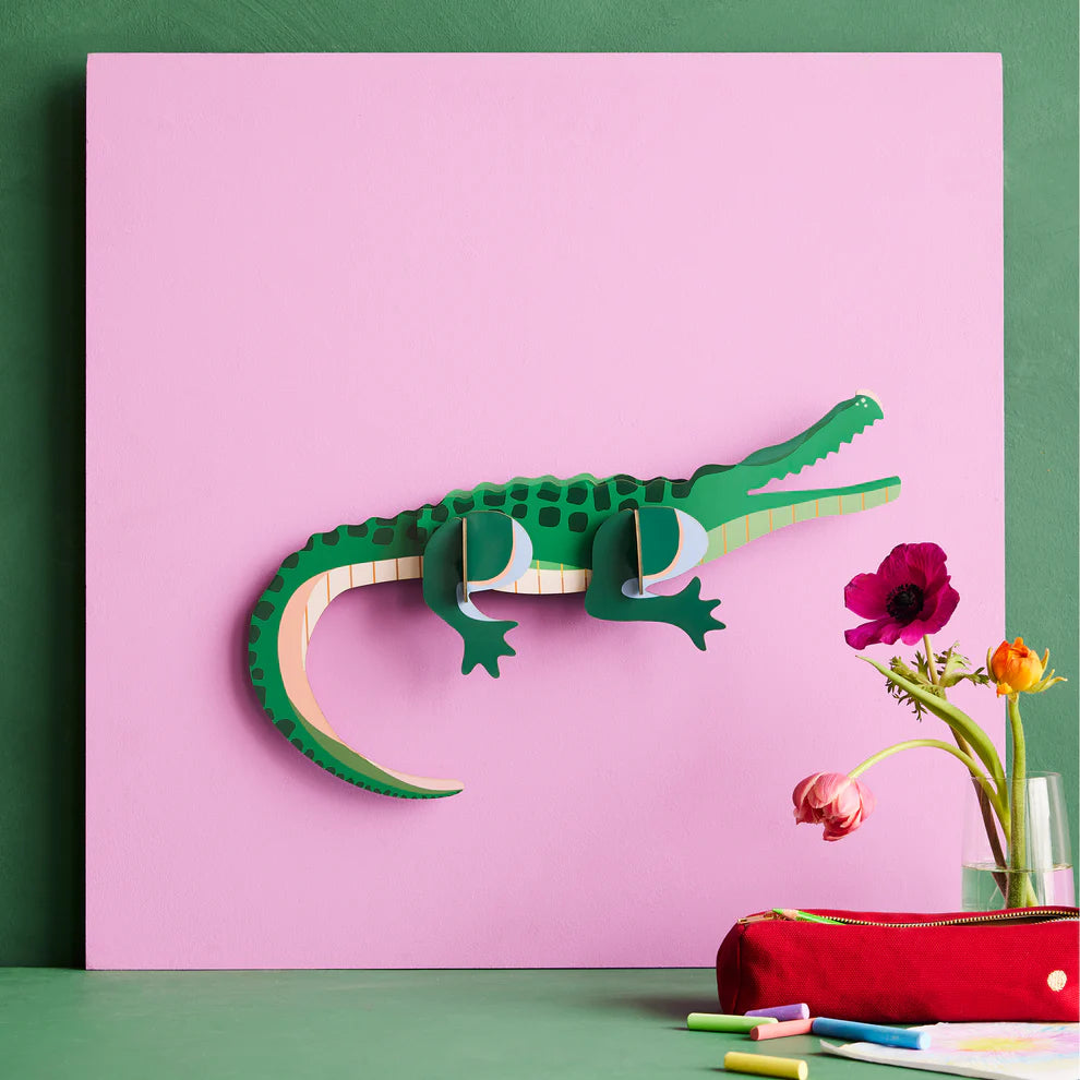 Wall Art Jungle Animals (A4) - Tall Crocodile