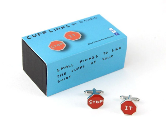 Stop It Cufflinks x David Shrigley