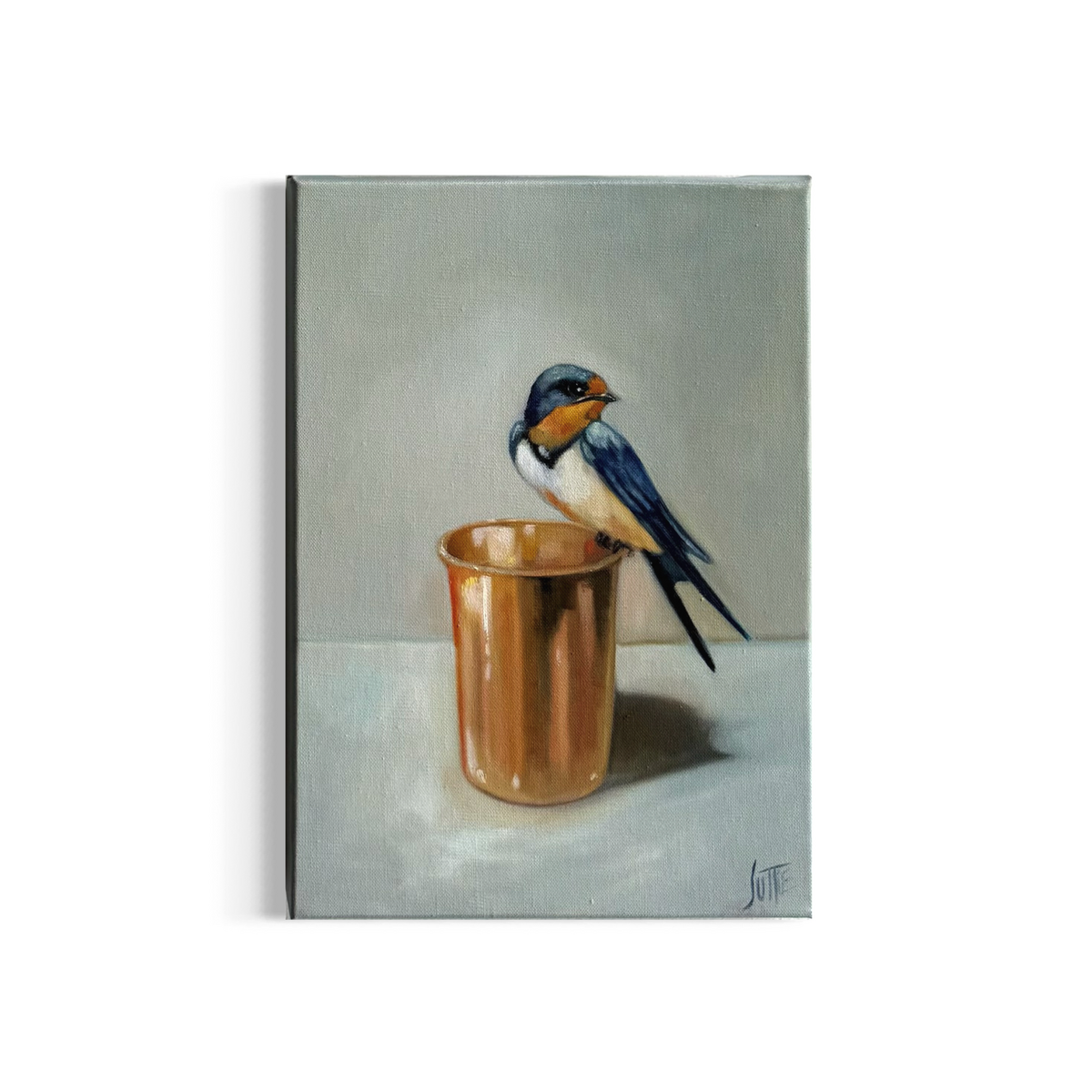 Swallow on Copper Vessel