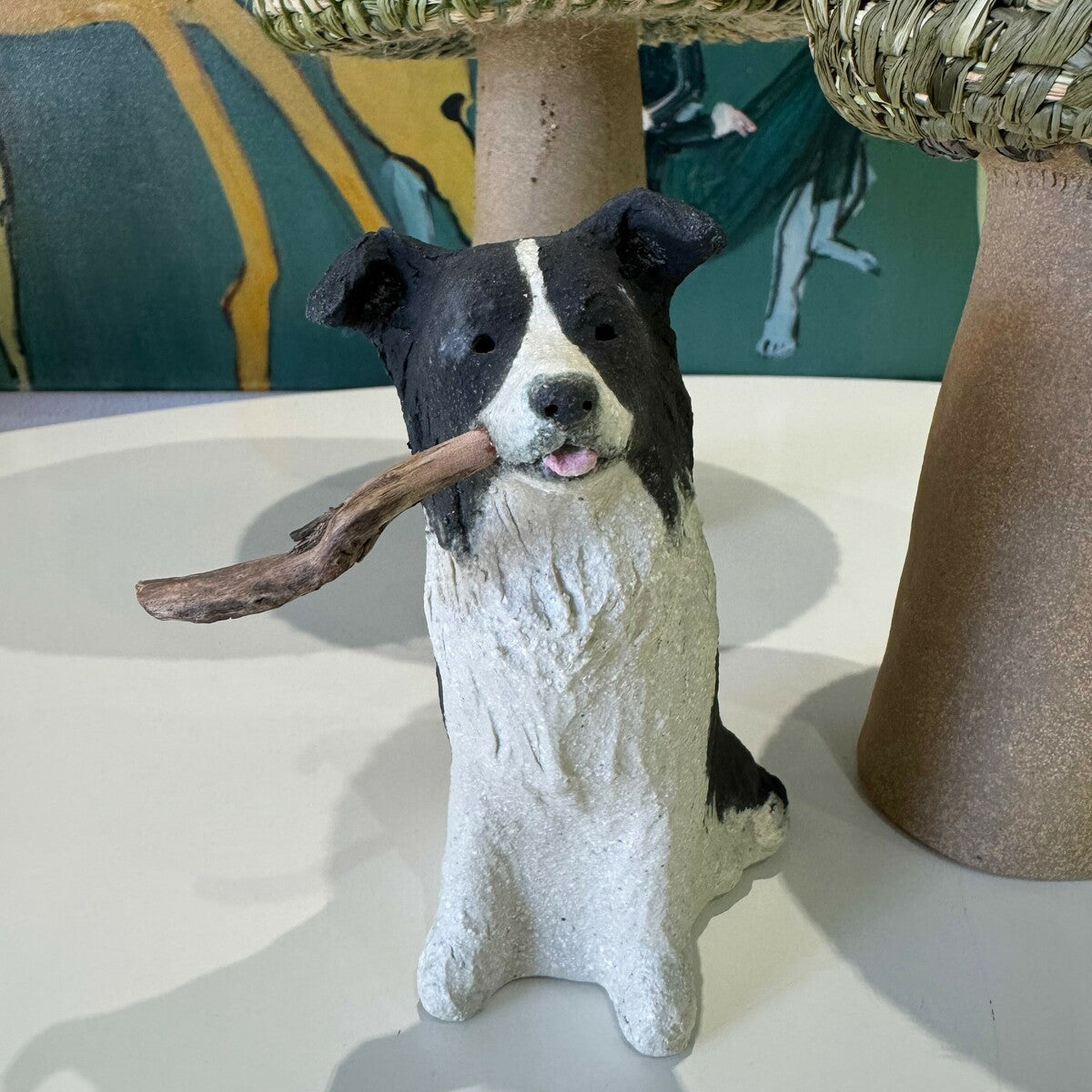 Border Collie with Stick