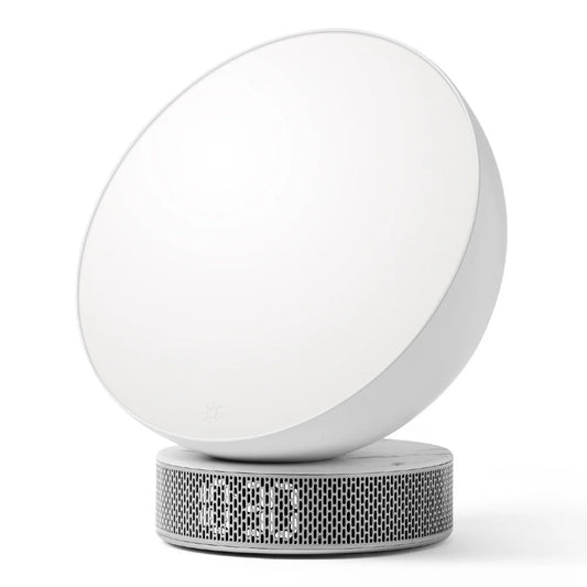 Lexon Miami Sunrise, Wake Up Light/Alarm Aluminium/White Marble