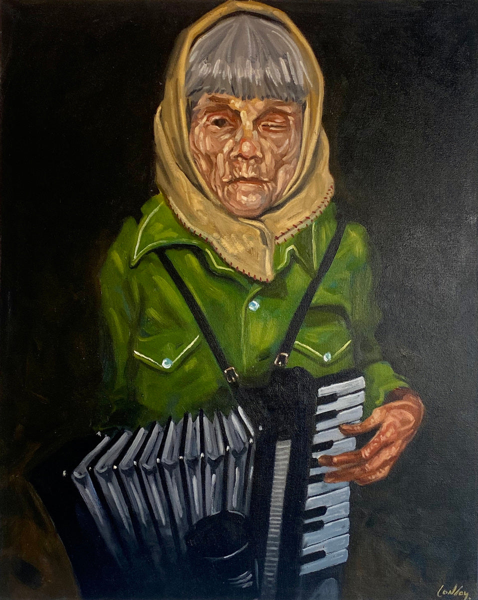 Old Lady with Accordion