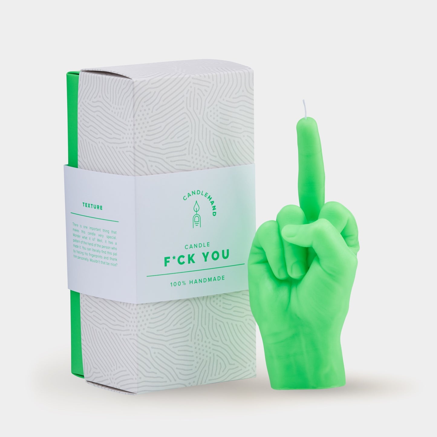"Fcuk you" Neon Hand Gesture Candle