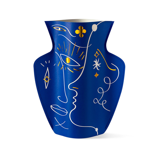 Paper Flower Vase - Large - 'Vasage' Blue